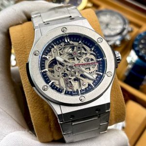 Hublot Genève Luxury Skeleton Dial Wristwatch