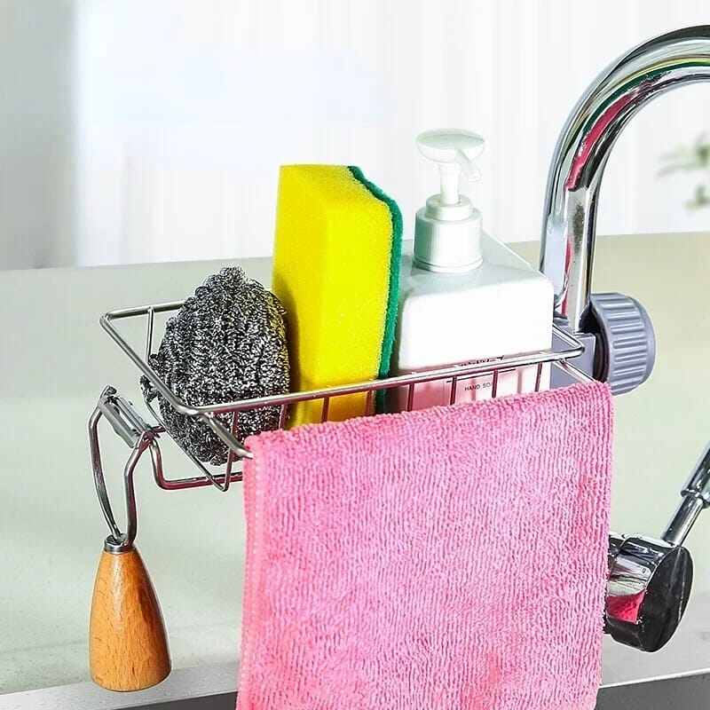 Faucet Sink Sponge Holder Rack