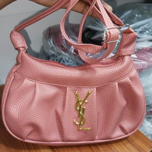 Pink YSL Leather Shoulder Bag