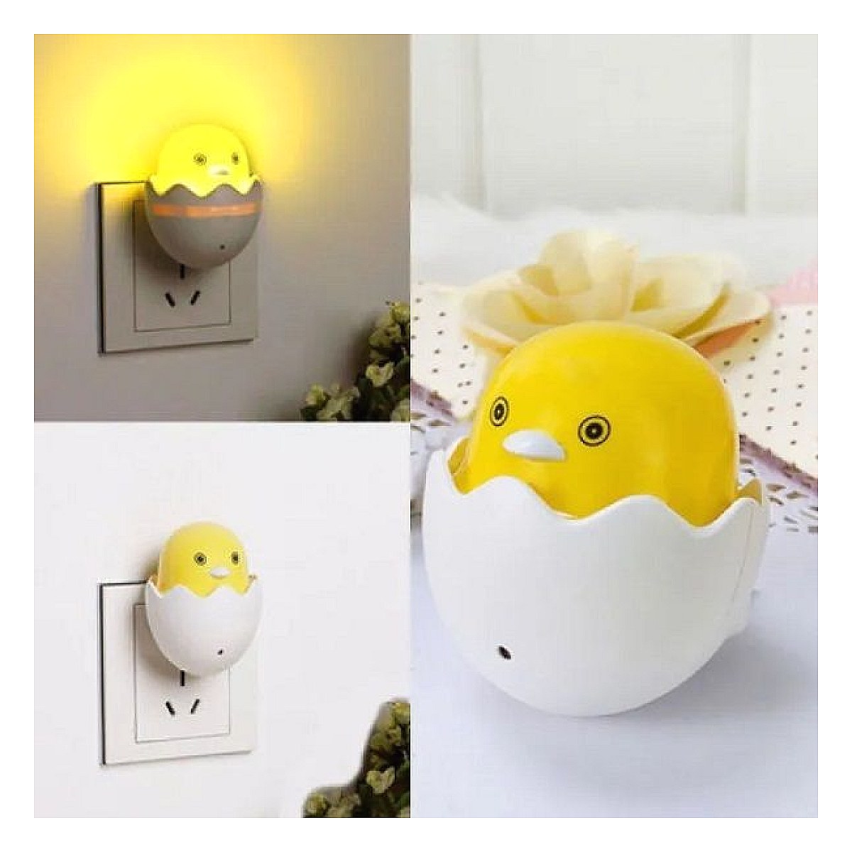 Cute Chick Egg Shape LED Night Lamp