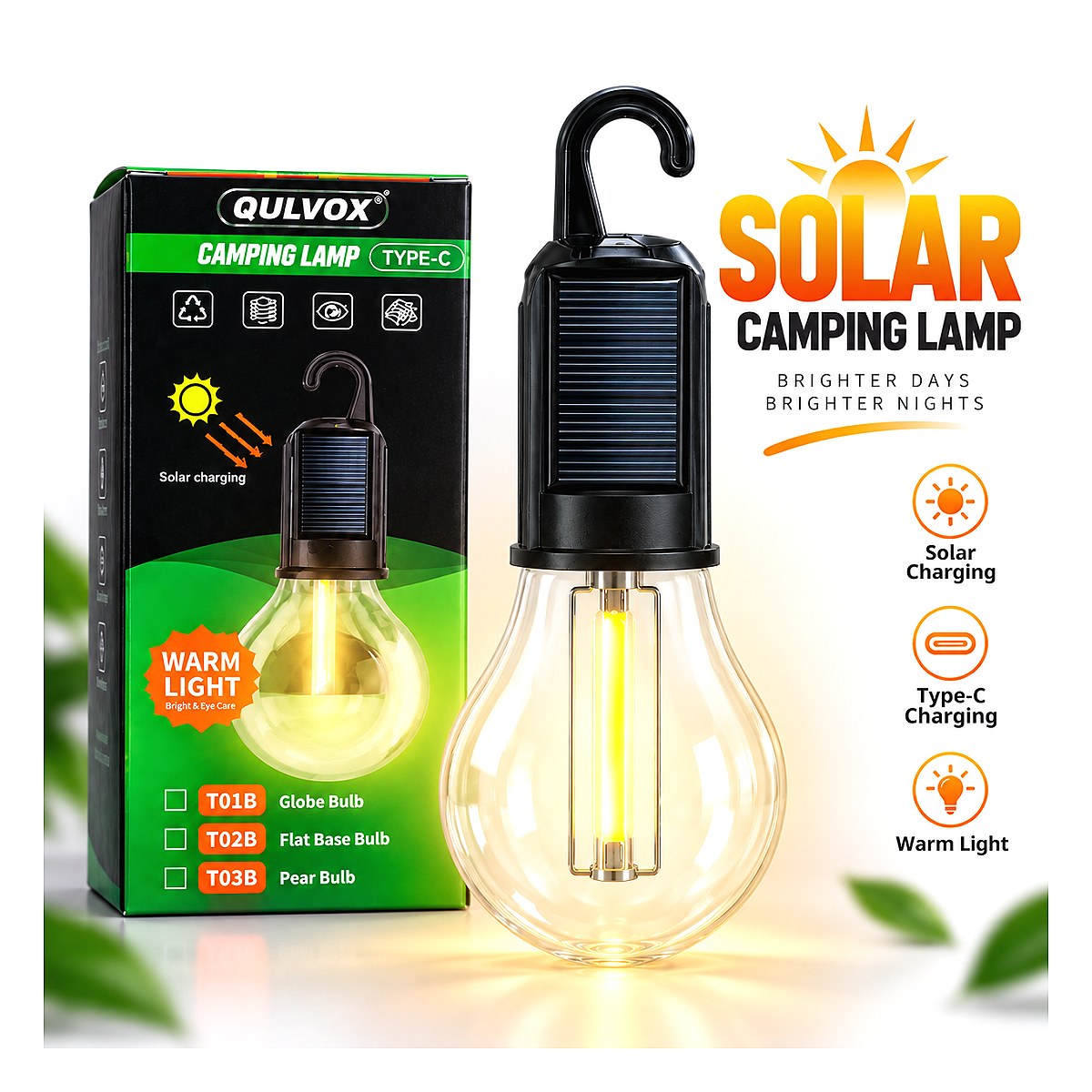 Qulvox Solar Camping Lamp