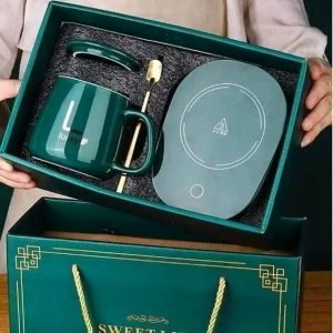 Ceramic Mug with Warmer Gift Set